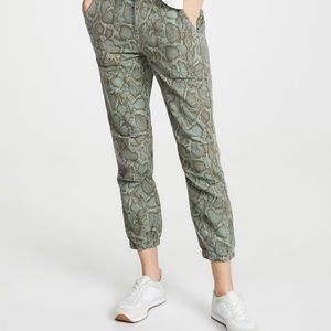 Sundry Snake Skin Zipper Joggers